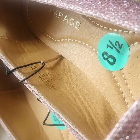 Set of Metallic Rhinestone Smoker Shoes! NEW! Rampage. 2 Pairs Blingy!! - Picture 12 of 16